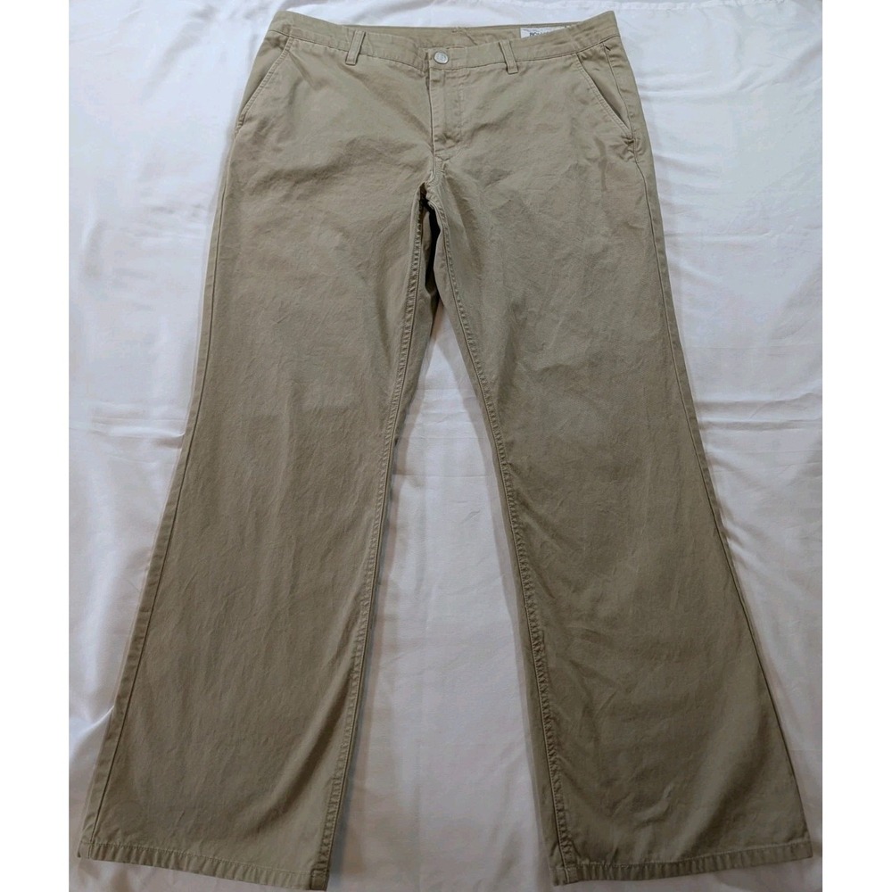 Bonobos Washed Cotton Twill Chino Pants‎ Boot Cut Men's Sz 36x30 True Khaki